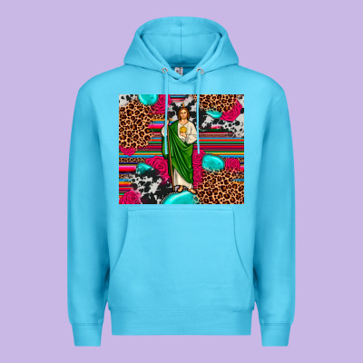 San Judas Leopard Cowhide Tumbler Premium Hoodie Designed By Jahusdesignshop