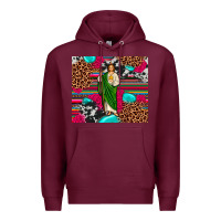 Burgundy san judas leopard cowhide tumbler Premium Hoodie - JahusDesignShop