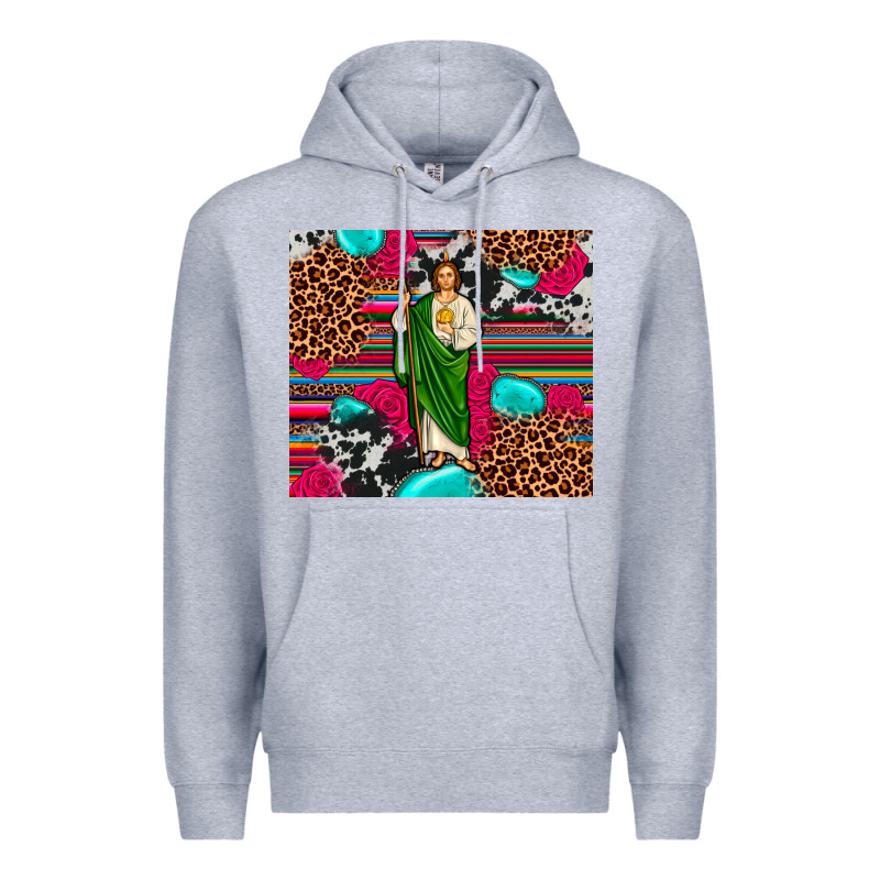 San Judas Leopard Cowhide Tumbler Premium Hoodie by JahusDesignShop | Teevron