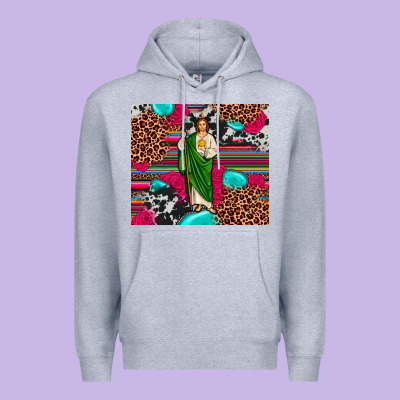 San Judas Leopard Cowhide Tumbler Premium Hoodie Designed By Jahusdesignshop