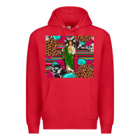 Red san judas leopard cowhide tumbler Premium Hoodie - JahusDesignShop