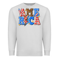 Dove Grey America with lightning bolt Premium Sweatshirt - texasbilliewilder