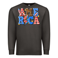 Smoke America with lightning bolt Premium Sweatshirt - texasbilliewilder