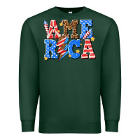 Sports Green America with lightning bolt Premium Sweatshirt - texasbilliewilder