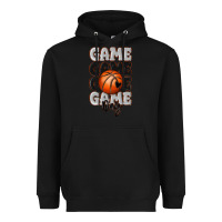 Black game day basketball bal Heavyweight Hoodie - MaliasSmallBusiness