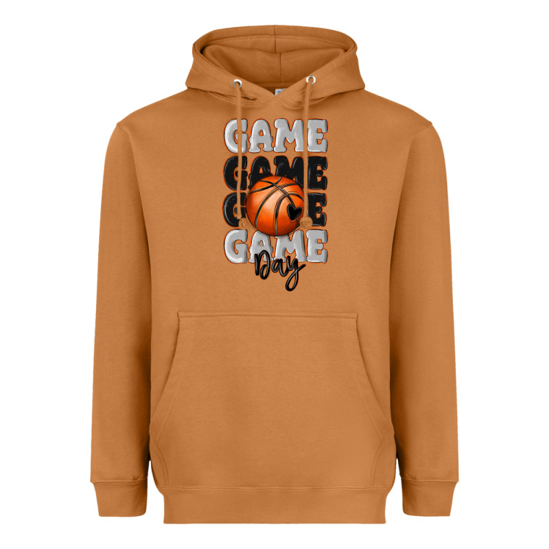 Game Day Basketball Bal Heavyweight Hoodie by MaliasSmallBusiness | Teevron