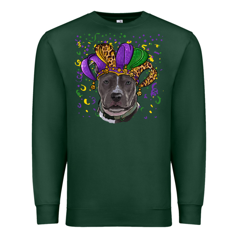 Mardi Gras Pitbull Premium Sweatshirt by RanaPortraitStore | Teevron