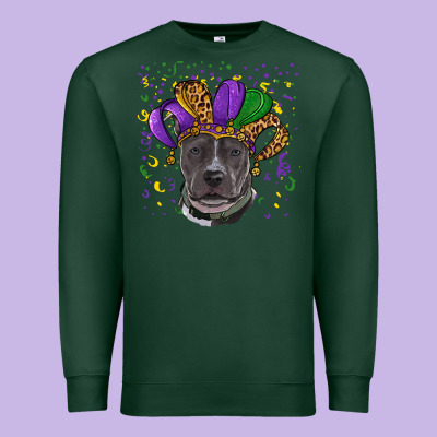 Premium Sweatshirt mardi gras pitbull