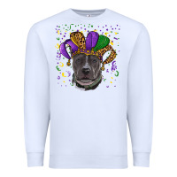 White mardi gras pitbull Premium Sweatshirt - RanaPortraitStore