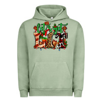 Pigment Oil Green lets get lit with Christmas Urban Hoodie - AdoDesignShop