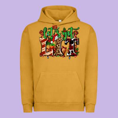 Lets Get Lit With Christmas Urban Hoodie Designed By Adodesignshop