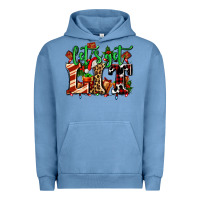 Pigment Pebble Blue lets get lit with Christmas Urban Hoodie - AdoDesignShop