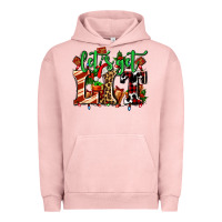 Pigment Salmon lets get lit with Christmas Urban Hoodie - AdoDesignShop