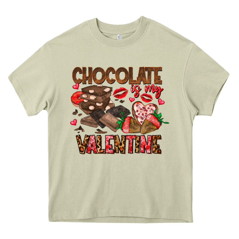Chcolate Is My Valentine Heavy Core Tee by CowhideDigitalArt | Teevron