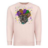 Pale Pink mardi gras french bulldog Premium Sweatshirt - RanaPortraitStore