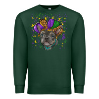 Sports Green mardi gras french bulldog Premium Sweatshirt - RanaPortraitStore