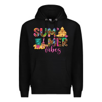 Black summer vibes Premium Hoodie - AdoDesignShop