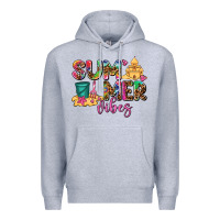Heather Grey summer vibes Premium Hoodie - AdoDesignShop
