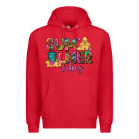 Red summer vibes Premium Hoodie - AdoDesignShop