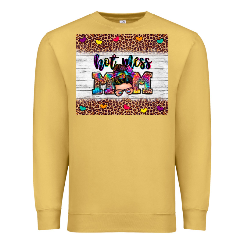 Hot Mess Mom Premium Sweatshirt by Zillion Design Studio | Teevron