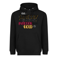 Black on game day we wear maroon and gold Heavyweight Hoodie - MaliasSmallBusiness