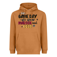 Meerkat on game day we wear maroon and gold Heavyweight Hoodie - MaliasSmallBusiness