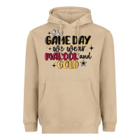 Mushroom on game day we wear maroon and gold Heavyweight Hoodie - MaliasSmallBusiness