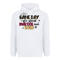 White on game day we wear maroon and gold Heavyweight Hoodie - MaliasSmallBusiness