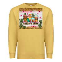 Antique Gold Cafecito y chisme coffee cups Premium Sweatshirt - Zillion Design Studio