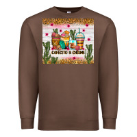 Chestnut Cafecito y chisme coffee cups Premium Sweatshirt - Zillion Design Studio