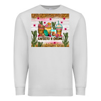 Dove Grey Cafecito y chisme coffee cups Premium Sweatshirt - Zillion Design Studio