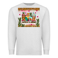Oatmeal Heather Cafecito y chisme coffee cups Premium Sweatshirt - Zillion Design Studio