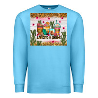 Ocean Blue Cafecito y chisme coffee cups Premium Sweatshirt - Zillion Design Studio