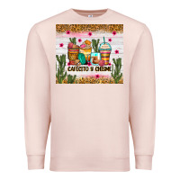 Pale Pink Cafecito y chisme coffee cups Premium Sweatshirt - Zillion Design Studio