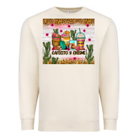 Sandshell Cafecito y chisme coffee cups Premium Sweatshirt - Zillion Design Studio
