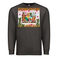 Smoke Cafecito y chisme coffee cups Premium Sweatshirt - Zillion Design Studio
