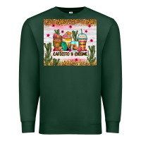 Sports Green Cafecito y chisme coffee cups Premium Sweatshirt - Zillion Design Studio