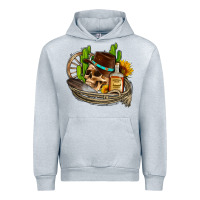 Heather Grey cowboy cactus  sunflowers whiskey Urban Hoodie - AdoDesignShop