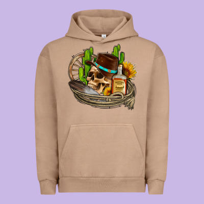 Cowboy Cactus  Sunflowers Whiskey Urban Hoodie Designed By Adodesignshop