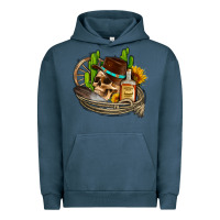 Pigment Midnight Navy cowboy cactus  sunflowers whiskey Urban Hoodie - AdoDesignShop