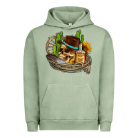 Pigment Oil Green cowboy cactus  sunflowers whiskey Urban Hoodie - AdoDesignShop