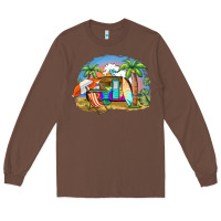 Chestnut camp life beach Long Sleeve Tee - BarkalooDesign