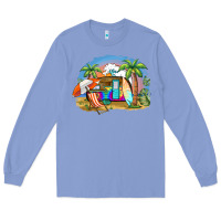 Colony Blue camp life beach Long Sleeve Tee - BarkalooDesign