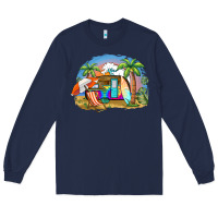 Navy camp life beach Long Sleeve Tee - BarkalooDesign