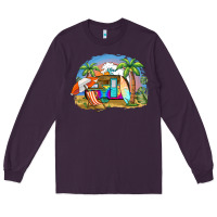 Plum camp life beach Long Sleeve Tee - BarkalooDesign