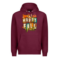 Burgundy happy fall y'all Premium Hoodie - Artiststas