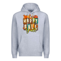 Heather Grey happy fall y'all Premium Hoodie - Artiststas