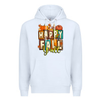 White happy fall y'all Premium Hoodie - Artiststas
