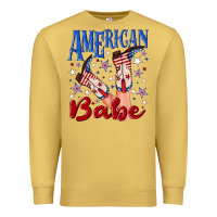 Antique Gold American babe 4th july Premium Sweatshirt - texasbilliewilder