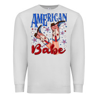 Dove Grey American babe 4th july Premium Sweatshirt - texasbilliewilder